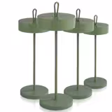 (4 stuks) Tafellamp - CLEO Mini - LED - oplaadbaar - draadloos - IP54 - dimbaar in 3 standen - Ø120mm - Mint
