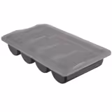 Vassoio portaposate - con 4 scomparti - incl. coperchio - polipropilene (PP) - Nero - 537x301mm - Altezza: 120mm