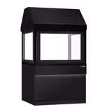 Houtskoolgrill TORONTO - 1110mm - zwart front - zwart granieten werkblad - glazen hitteschild - 2 grillroosters