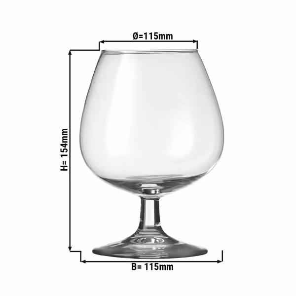 (4 stuks) cognacglazen - SPECIALS - 800ml - met CE-markering