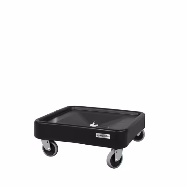Carrello di trasporto per cestelli lavastoviglie - 580x580mm - con 1 piano di appoggio in plastica - senza manico