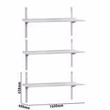 Étagère murale ECO en inox - 1600 × 400 mm - avec 3 étages