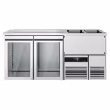 Direct Draw Beer Dispenser / Kegerator PREMIUM - 1950x700mm - Double Glass Doors