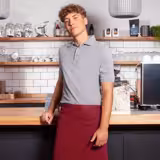 (6 pieces) KARLOWSKY | Basic Bistro Waist Apron – 100×75 cm - Bordeaux