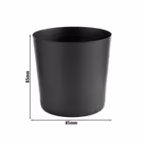 (6 stuks) Schaal - LEVANTE - RVS - 0,4L - rond - Ø85mm - stapelbaar - Zwart