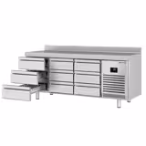 Tavolo refrigerato PREMIUM PLUS - 1960x600mm - Ventilata - 9 cassetti - Alzatina
