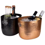 Wine & Champagne Ice Bucket – 3.9 L - Hammered Gunmetal Aluminium - 190x255x200 mm