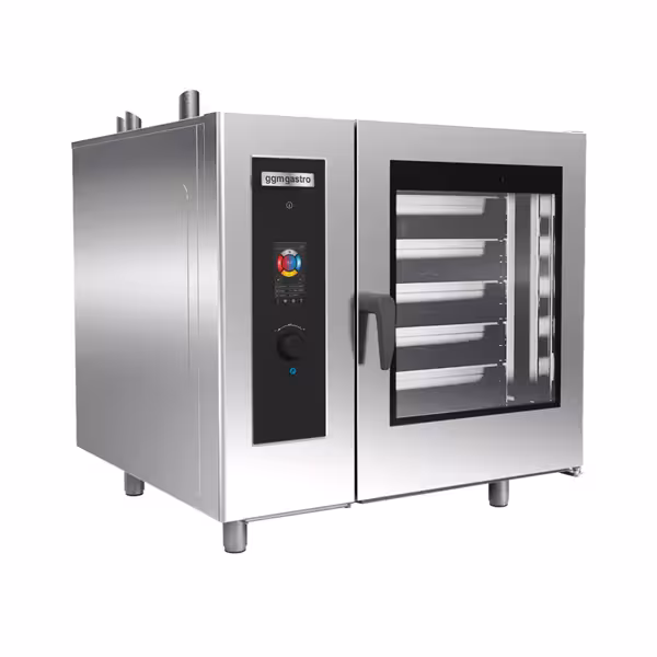 Gas Commercial Combi Oven - Touchscreen Controls - 20x GN 1/1 - incl. Automatic washing system, Core temperature probe, Boiler-based steam generator, Interior rack, USB & HACCP monitoring