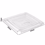 (6 Stück) Deckel - PURE - 255x255mm - passend für 83408#6, 83469#6, 85261#6 & 85267#6