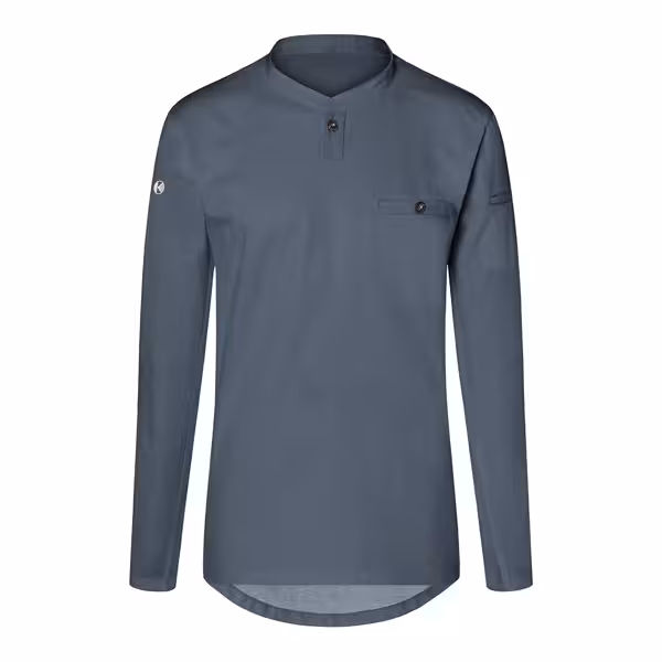 (6 stuks) KARLOWSKY | Lange Mouw Heren Werkshirt Performance - Antraciet - maat: XS