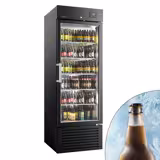 Drankenkoelkast SUPERCOOLER - 687mm - 500L - RVS interieur - met 1 glasdeur & LED-interieurverlichting - zwart