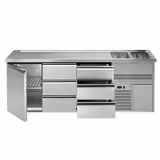 Biertheke Premium PLUS - 2500x700mm - 1 Tür & 6 Schubladen