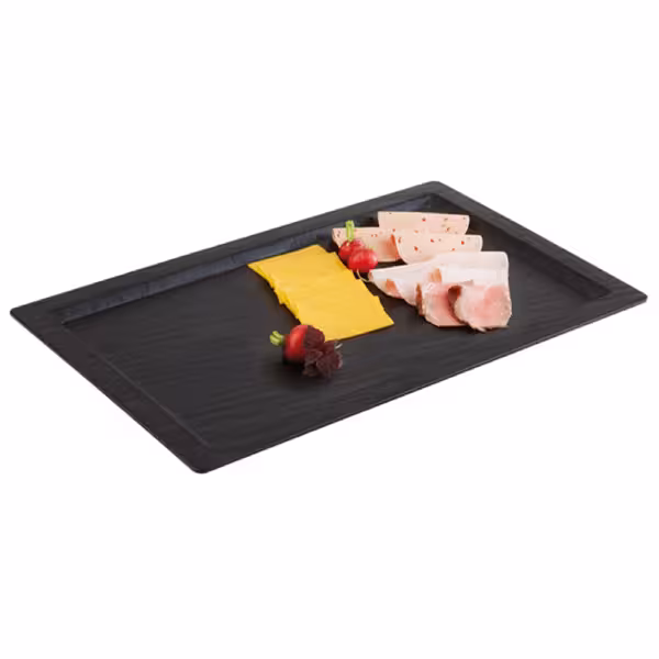 (6 pieces) GN Tray 1/1 - SLATE - Melamine - Height: 15mm