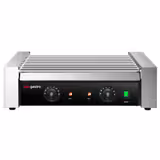 Griglia per hot dog a rulli / Hot Dog Grill - con 9 rulli - professionale - da banco - doppia zona - acciaio inox