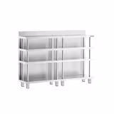 Tavolo da lavoro per bar - acciaio inox - 1600x400mm - con 4 ripiani