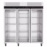 Réfrigérateur inox ECO - 2100 litres - avec 3 portes vitrées