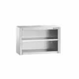 Nerezová nástěnná skříňka PREMIUM - 800x400 mm - bez křídlových dveří - výška 650 mm