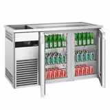 Direct Draw Beer Dispenser / Kegerator PREMIUM - 1550x700mm - Double Glass Doors