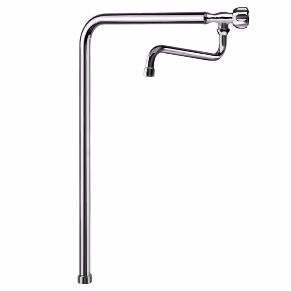 Single-lever mixer tap - swan-neck spout - with anti-drip device & swivel spout - spout 220mm