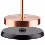 LED Table Lamp - MERLE MINI - Rechargeable - Cordless - 3-step dimmable - Ø90mm - Copper - with Charging Dock