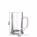 (12 pcs) Beer mug - BEER SPECIALS - 285 ml - Clear