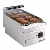 Plancha électrique - plaque acier - 3,6 kW - Rainurée - Surface de cuisson : 395x535mm
