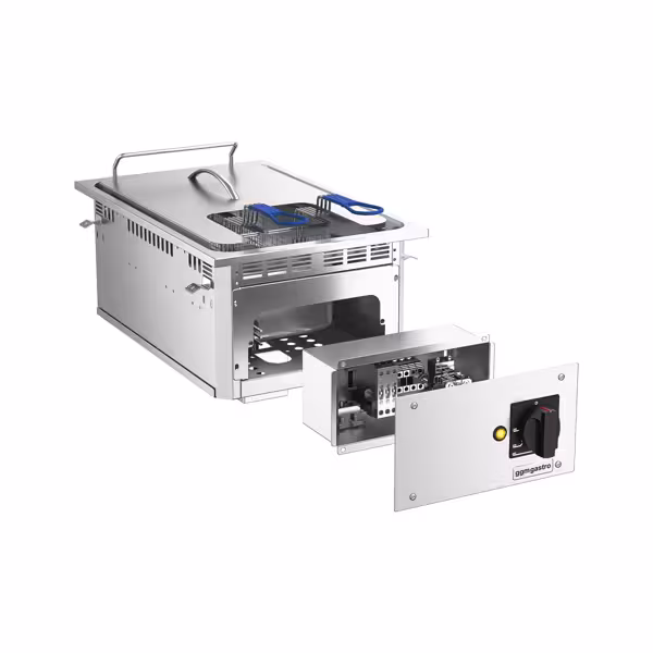 Elektrische friteuse - 13 liter - 12 kW - mechanische bediening - met aftapkraan