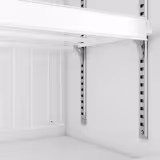 Commercial multideck display freezer - 2104mm - 346L - with 3 sliding glass doors & 6 shelves - incl. island freezer - Grey