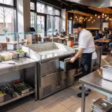 Стіл холодильний для піци ECO - 935x700 мм - з гранітною стільницею - 4 шухляд