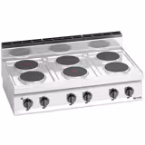 Električni štednjak - Linija 700 - 1200x714x460 mm - 15,6 kW - 6 ploče - nadpultni