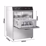 Commercial Glasswasher - 3.3 kW – 225 mm – 500 glasses/hr – Electromechanical Control – 2 Rinse Arms – Schuko Plug