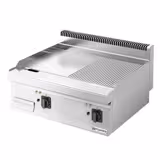 Plancha eléctrica Fry top - 7,10 kW - Mixto liso/ranurado - Superficie de cocción: 800x700mm