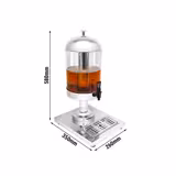 Refresqueira profissional / Dispensador de sumos - 8L - Aço inoxidável - incl. bandeja de gotejamento, tampa