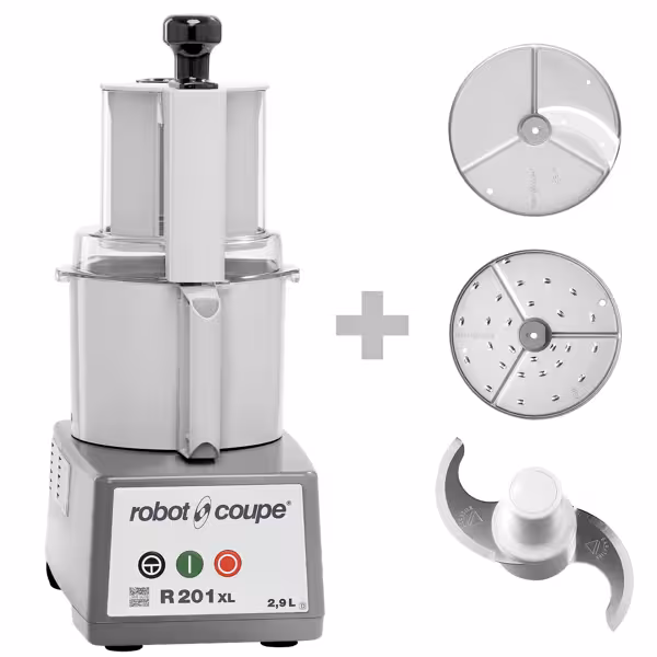 ROBOT COUPE | R 201 XL - Allzweck-Küchenmaschine / Gemüseschneider / Cutter - 2,9 Liter - 550 Watt - 1500 U/min