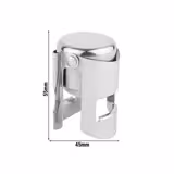 (6 pcs) Bouchon de bouteille de vin mousseux - set de 6 - 40x45x55mm - acier inoxydable, polypropylène - compatible lave‑vaisselle