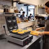 Waffle aparat - Jednostruk - Ručno upravljanje - 1,75 kW - Oblik: 4 američke palačinke