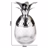 Pineapple Cocktail Glass – Stainless Steel Lid - Pineapple Motif - 175mm