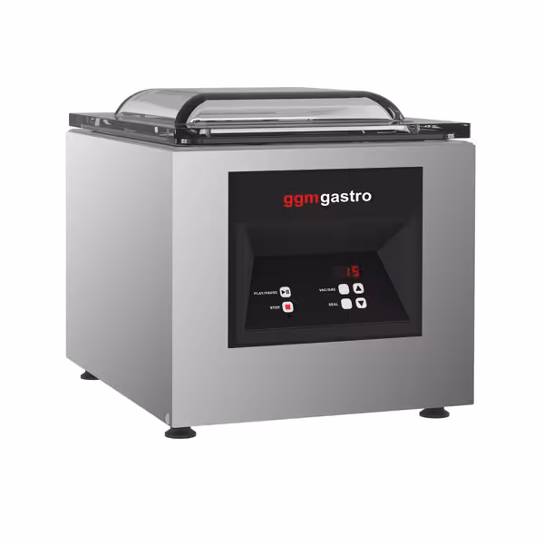 Kammiovakuumikone - 10 m³/h - 600 W - 31 cm - Digitaalinen - Pöytämalli - kaasunhuuhtelu