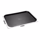 (6 pièces) Plateau FAST FOOD – polypropylène – 410×305 mm – Noir