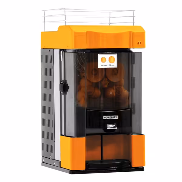Automatic Orange Juicer - 370W - 75kg - with 25 oranges/min, orange size 60-75mm, automatic feed, peel collection & self-service - Orange