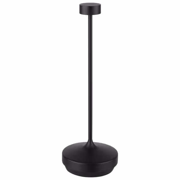 LED Table Lamp - NISSRIN MICRO - Rechargeable - Cordless - 3-step dimmable - Ø80mm - Black - with Charging Dock