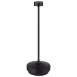 LED Table Lamp - NISSRIN MICRO - Rechargeable - Cordless - 3-step dimmable - Ø80mm - Black - with Charging Dock