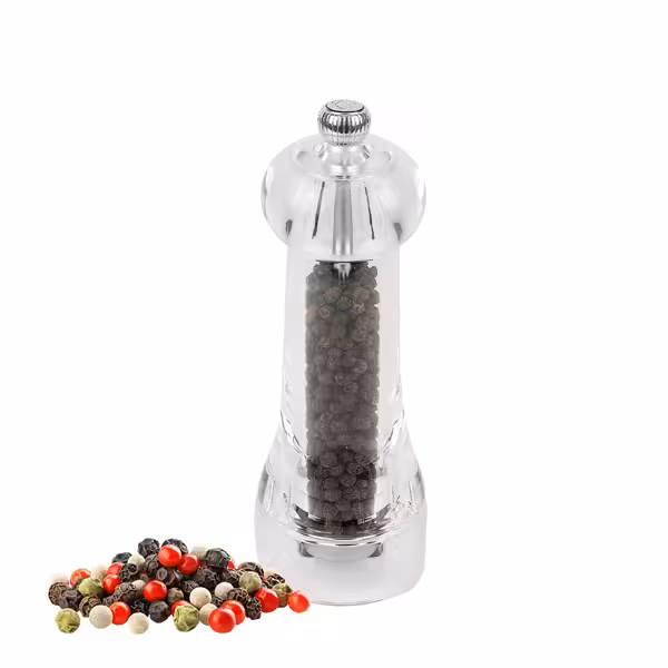 PEUGEOT| TOUL Pepper Grinder – 16 cm - acrylic - adjustable - 2‑stage steel - ≤6 mm - pink blends