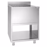 Lavello armadiato - in acciaio inox - 600x600mm