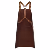 (6 pièces) KARLOWSKY | Tablier à bavette en cuir X-Style - Moka