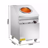 Gas Tandoori-Ofen - 715x1225mm - Edelstahl