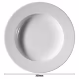 (12 pcs) PERA - Assiette creuse - Porcelaine - Ø300mm - Blanc