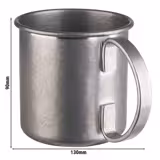 (6 stuks) Mok - MOSCOW MULE - 450ml - Zilver - met chromen handvat