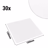 (30 pcs) Damask Tablecloth Porto Diamond - 130x130cm - White