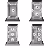 طاولة مبردة ECO - 1360x700mm - مع 4 درج